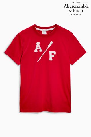 Red Abercrombie & Fitch Logo T-Shirt